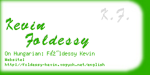 kevin foldessy business card